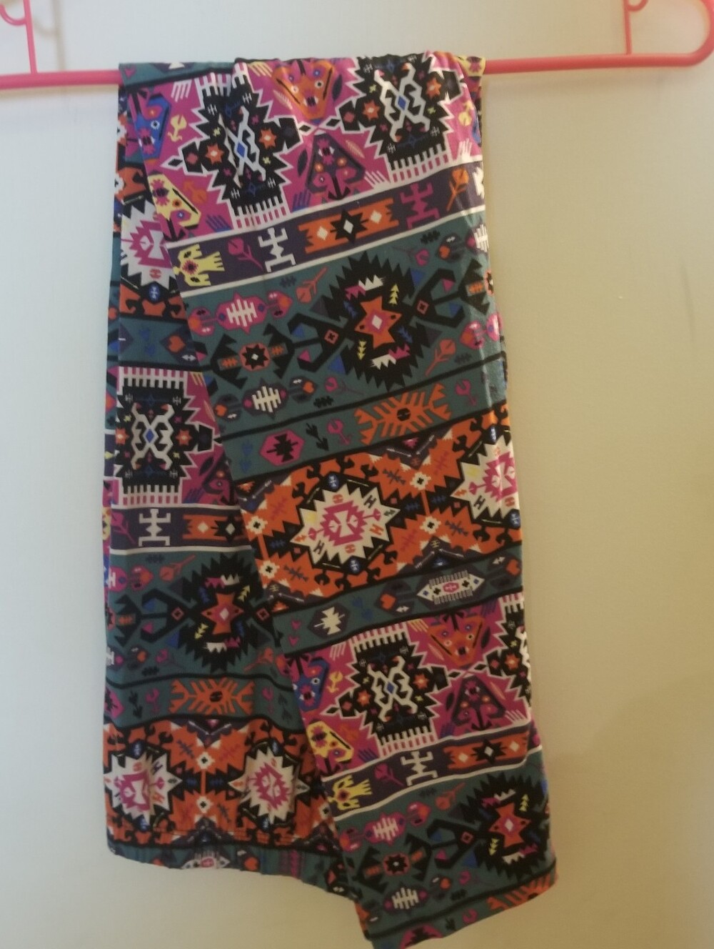 Boho Aztec Printed Leggings - Multicolor